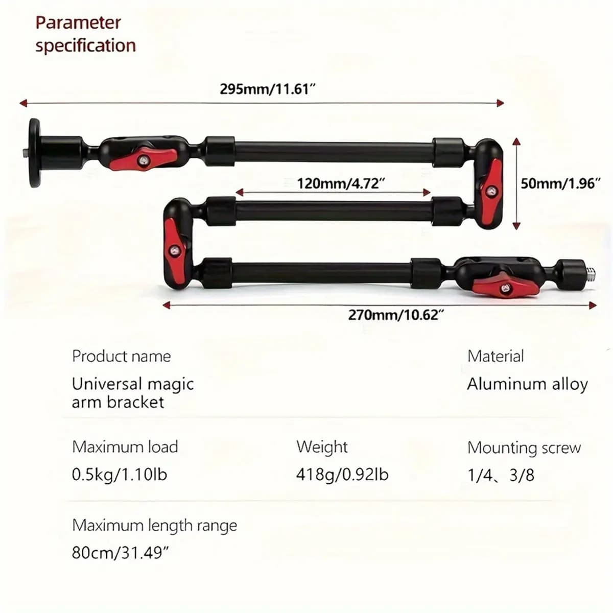 SCLS Three Folding Magic Articulated Arm Bracket for Smartphone Camcorder Action Camera Clamp Wall Mount Tablet Webcam