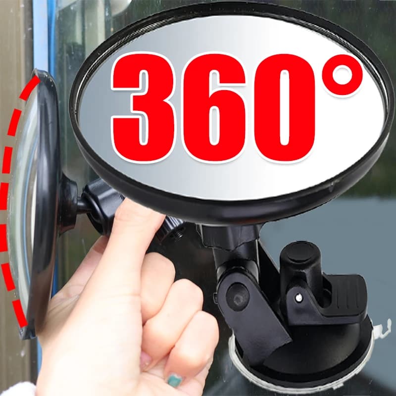 Specchio a ventosa per punto cieco per auto 360 ° Specchio regolabile grandangolare Specchio di sicurezza grandangolare Cambio corsia di parcheggio per auto