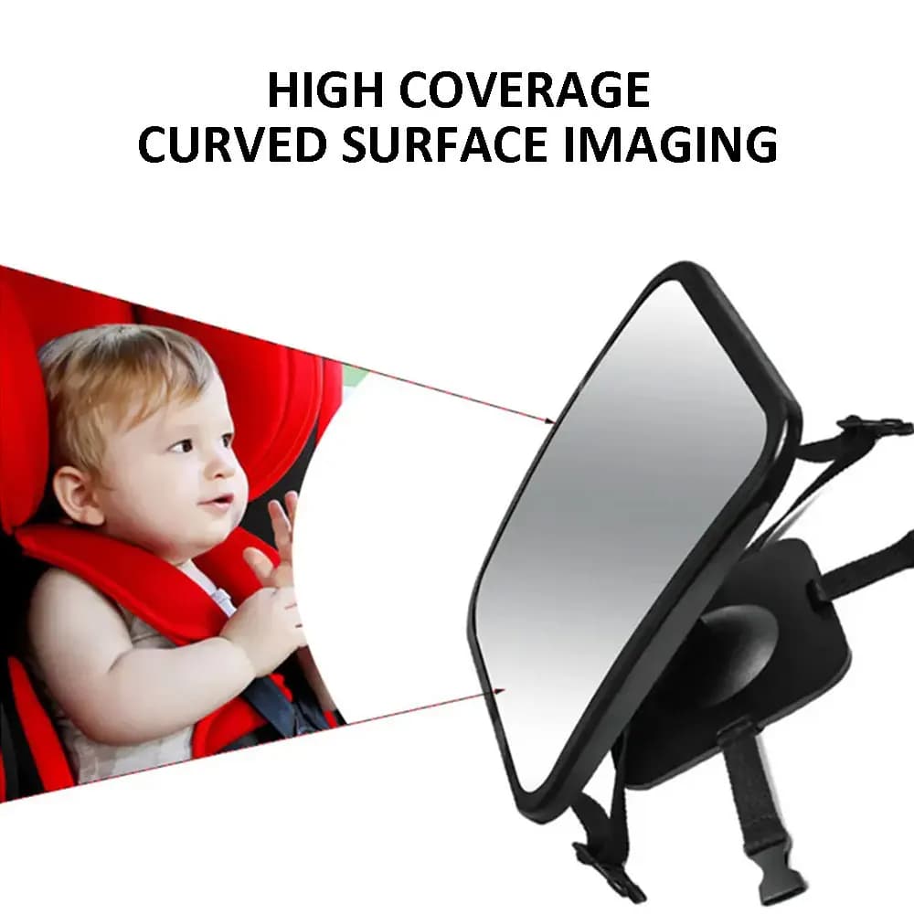 Car Baby Mirror Adjustable Wide Angle Car Rear Seat Baby Child Safety Mirror Monitor 360° Rotatable Interior Rearview Mirror