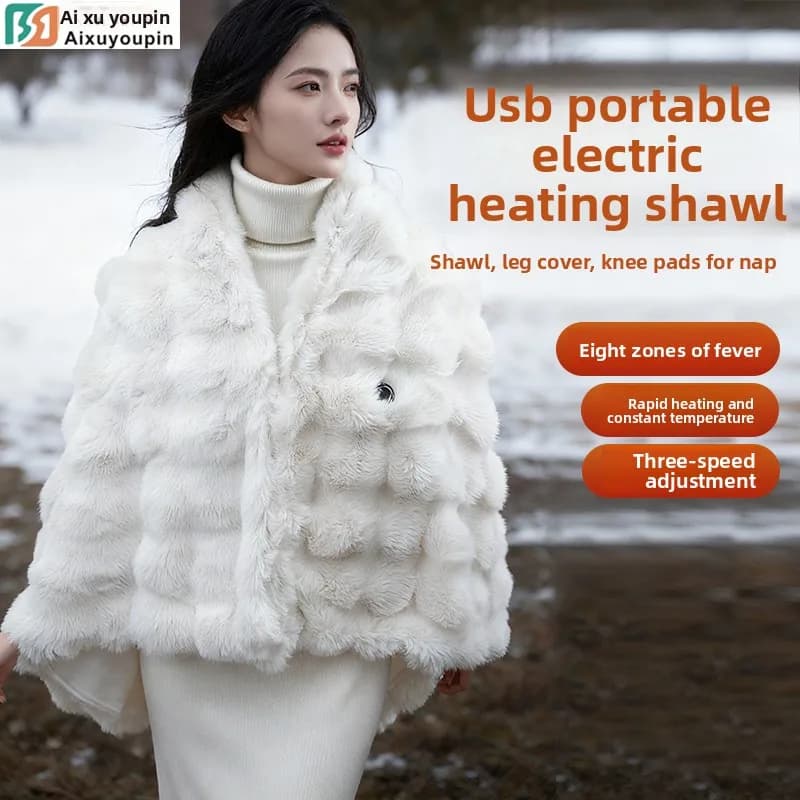 Electric Shawl Warm Portable Heating Blanket Home Office Small Leg Cover Blanket Electric Blanket Outdoor Camping