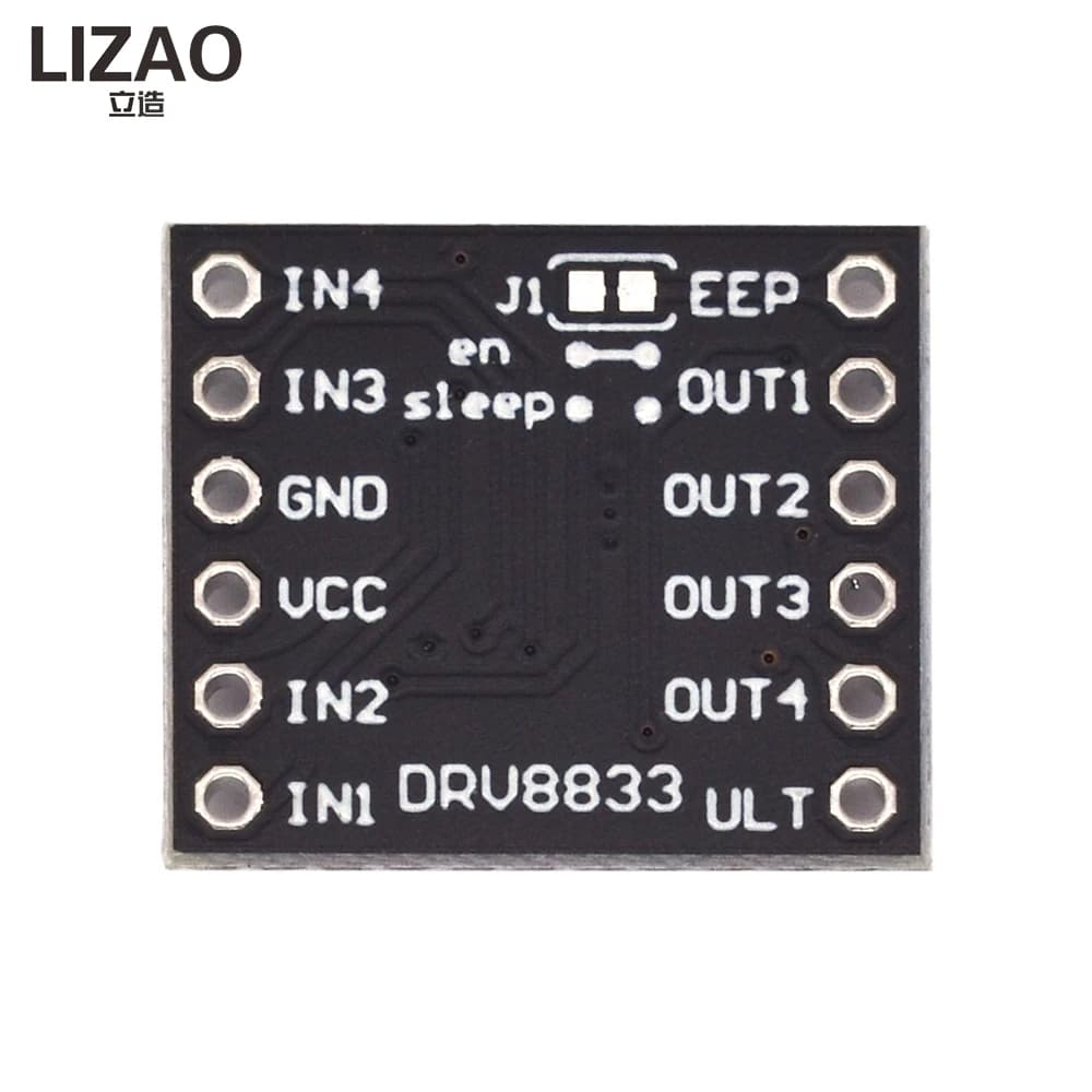 LIZAO DRV8833 2 Channel DC Motor Driver Module, 3V-10V 1.5A H-Bridge Step Motor Control Board for DIY Project