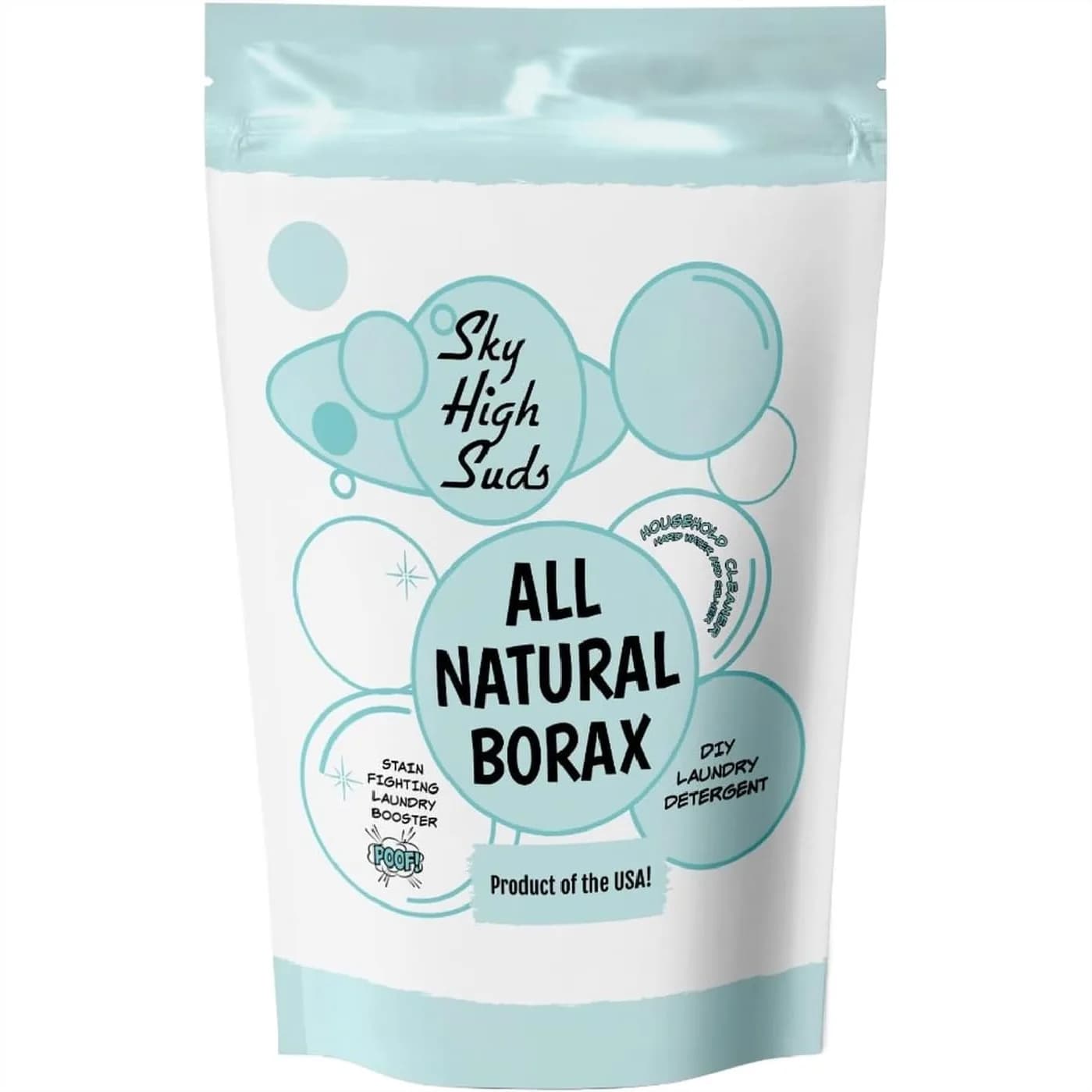 Polvere di Borace Naturale 2 lb - Detergente Multiuso e Potenziatore per Bucato in Sacchetto Richiudibile