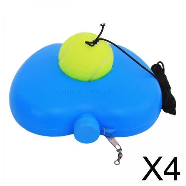 Set da 4 Palline da Tennis con 1 Corda, Attrezzatura per Allenamento Tennis Individuale, Strumento per Allenamento Tennis, Set da Tennis