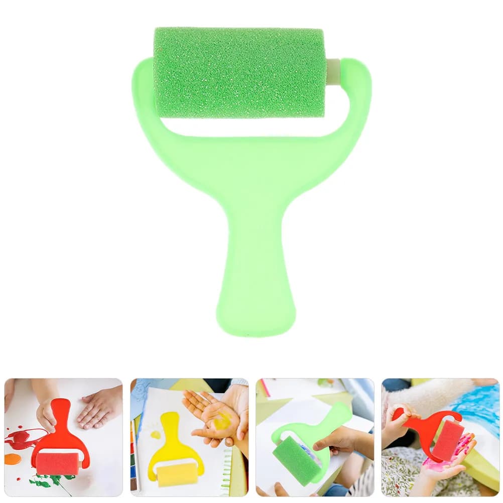 Set of 8 Colorful Children's Sponge Brushes, Artistic Project Tools, DIY Drawing Brush Kit ♪