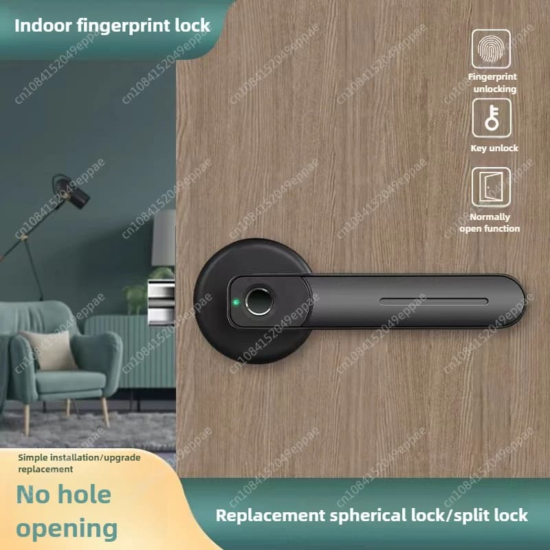 Blocco per impronte digitali per interni Camera da letto Password per ufficio Porta in legno Serratura elettronica sferica per uso domestico intelligente