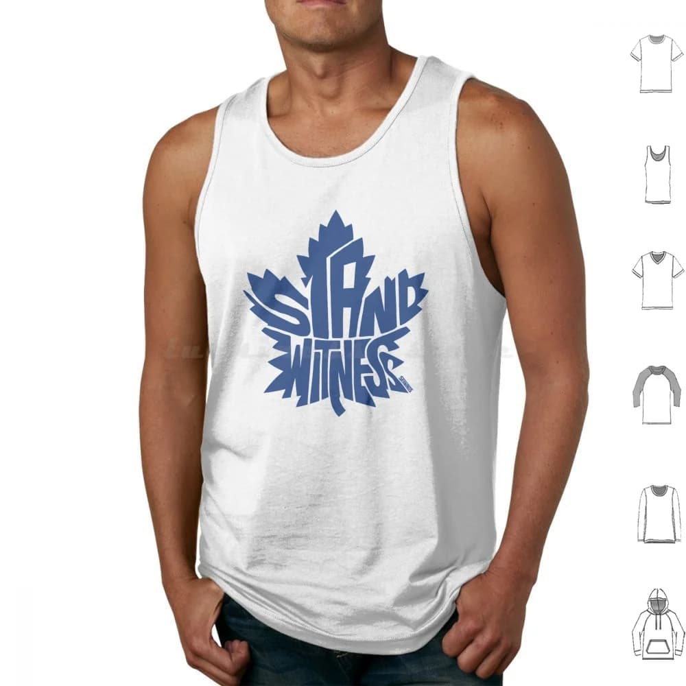 Stand Witness Canotte blu Stampa Cotone Hockey Ontario Six 6ix Blue Jays Raptors Ice Skate Yyz Logo Icon Canada