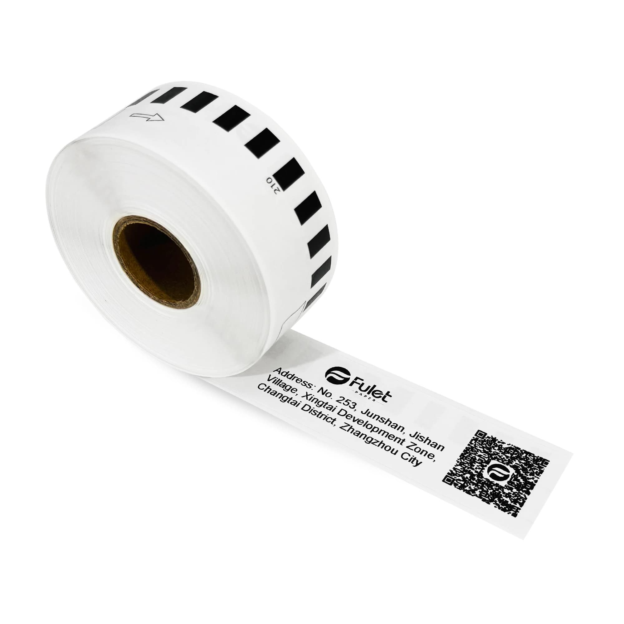 Nastro di carta compatibile Brother DK 22210, larghezza 29 mm, lunghezza continua 100 piedi, nero su bianco (solo rotolo di etichette senza supporto)