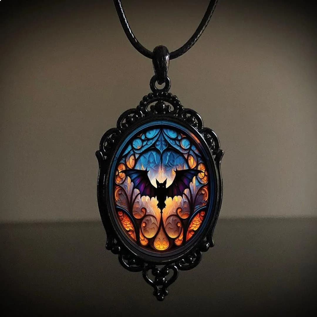 Hot Selling Gothic Crow Cross Pendant Necklace Halloween Witch Jewelry