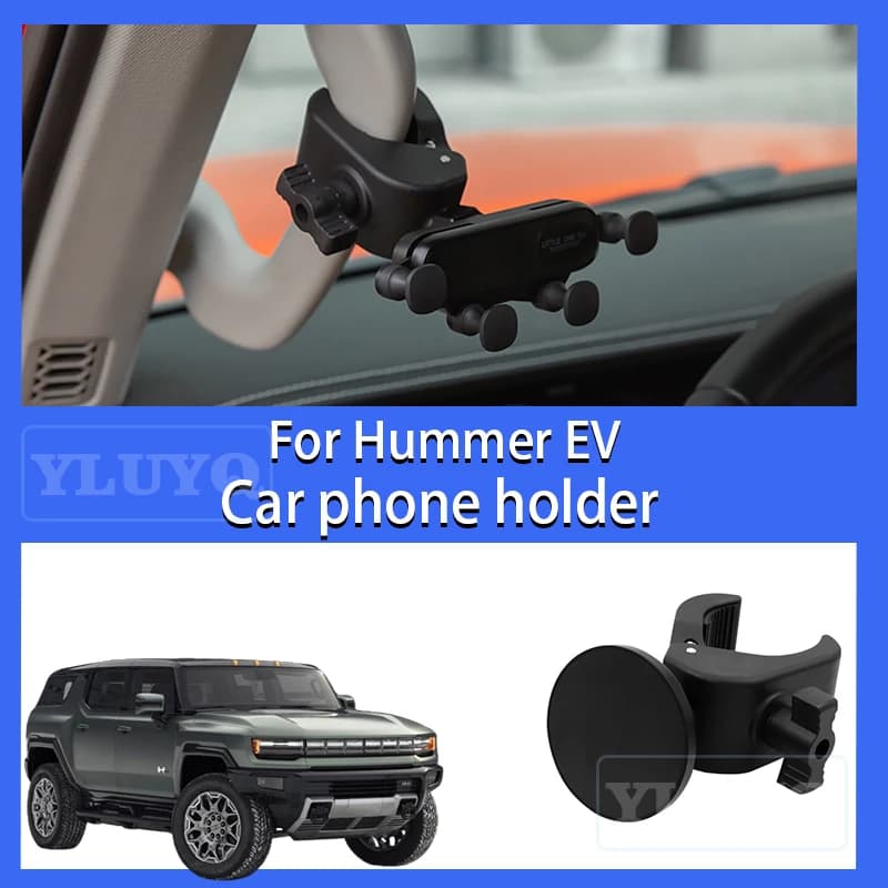 Per Hummer EV Supporto per telefono per auto Bracciolo per pilastro A Supporto magnetico Portabicchieri Accessori interni per auto