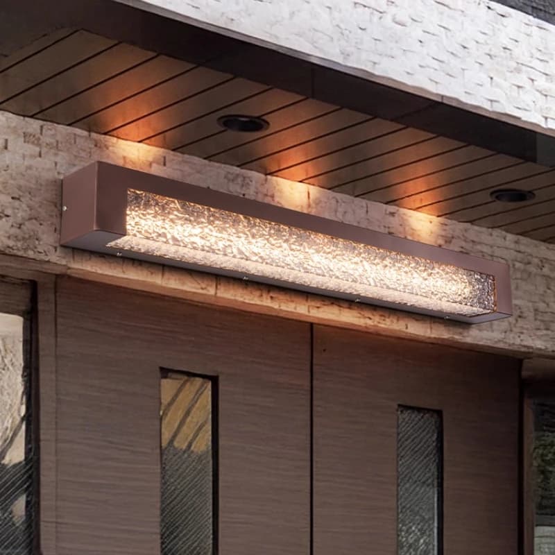Lampada da parete moderna per esterni LED Portico Villa Giardino Lampada da applique a striscia lunga Lampada da parete per decorazioni per la casa impermeabile in acciaio inossidabile
