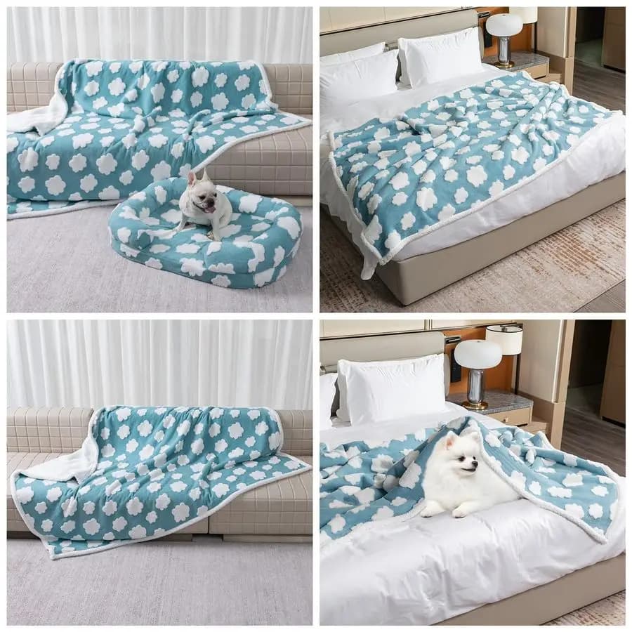 Waterproof Cover for Domestic Animals, Elegant Cover in Jacquard, Covers Puppies and Cats, Washable and Reversible