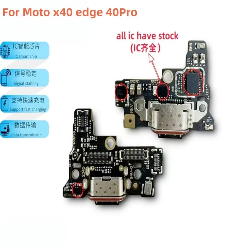 1-5 Pezzi Connettore USB Cavo Flessibile di Ricarica e Alimentazione Tipo C per Motorola Moto X40 edge 40 Pro