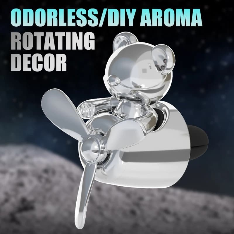No Perfume fragrance DIY teddy bear pilot deodorant for auto vent diffuser of air aromas rotating decorations accessories ornaments