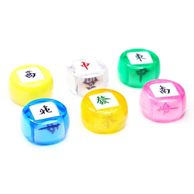 Divertente posizione dadi cerchio est sud ovest nord fortuna Mahjong Set intrattenimento gioco da tavolo accessori casuali