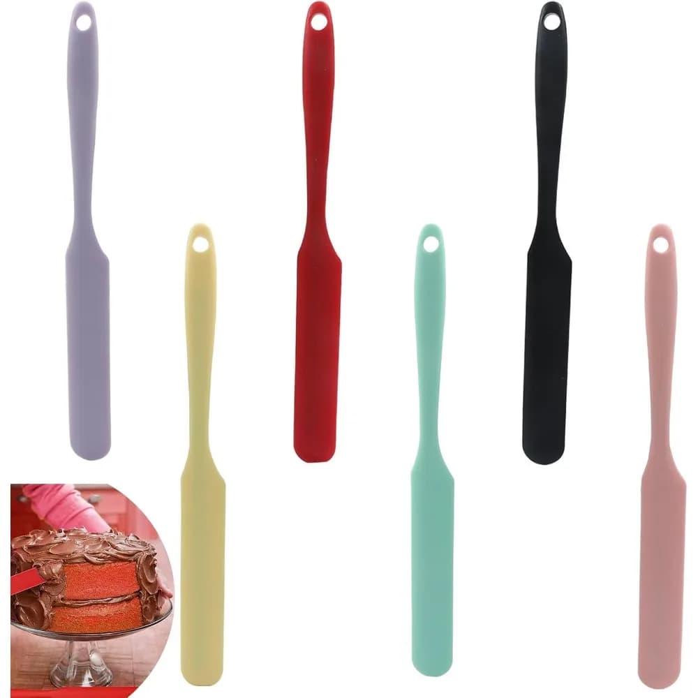6-Piece Silicone Spatula Set, 9.4 Inch Heat Resistant Mixing and Scraping Tool for Kitchen