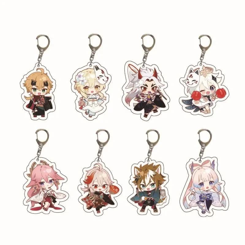 Genshin Impact Lumine Aether Paimon Kamisato Ayaka Kamisato Ayato portachiavi accessori simpatico personaggio zaino ciondolo regali