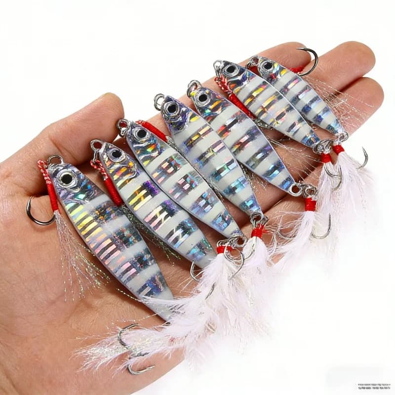 Set of artificial baits Slow jigging Light iron plate10-60glong casting Bionic fishing bait for bass and red speaker, full swimming