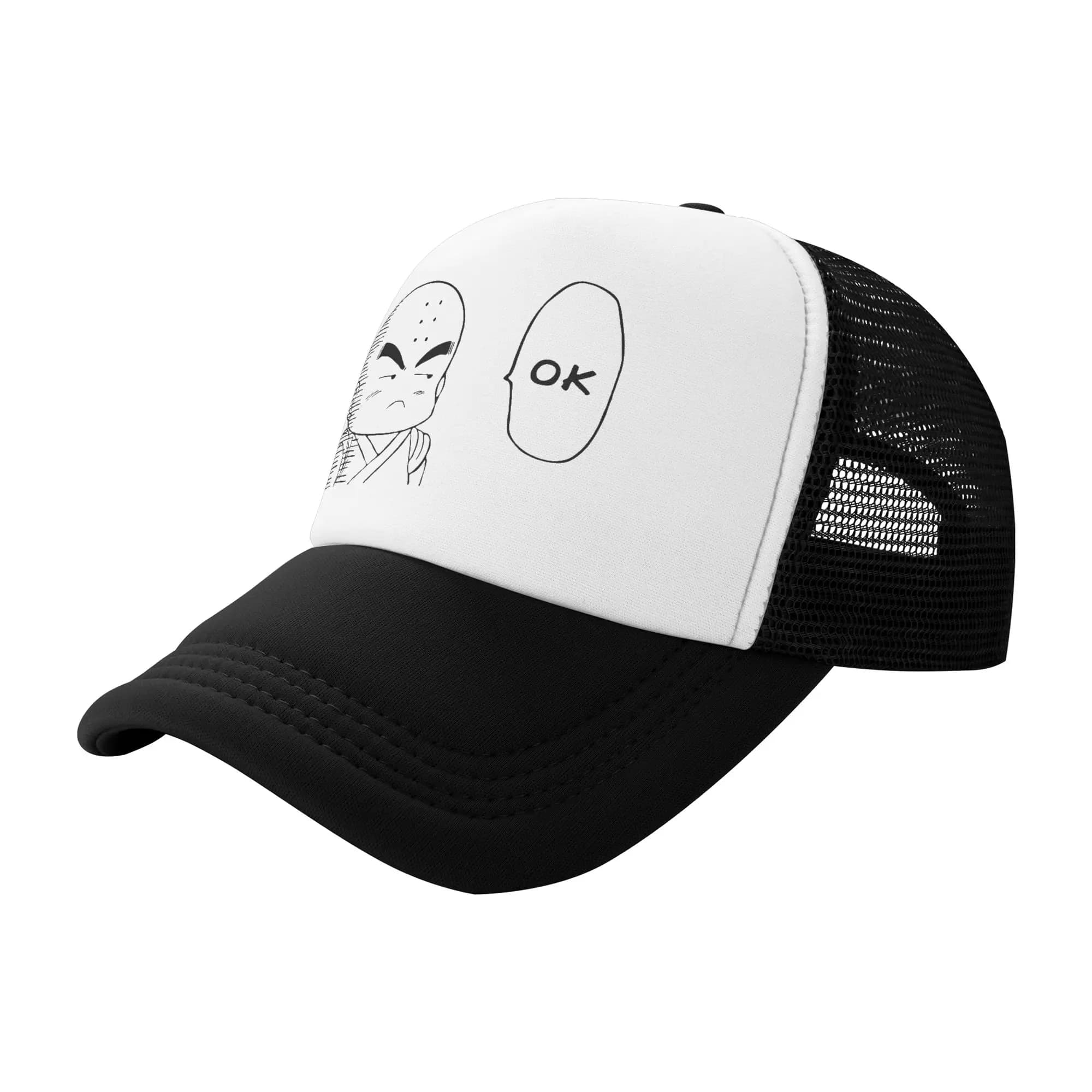 Cappelli da camionista Krilin OK Dragon Ball, cappelli casual Harajuku, cappelli da sole, cappelli da golf, cappellini regolabili snapback, cappellini da baseball in rete, estivi