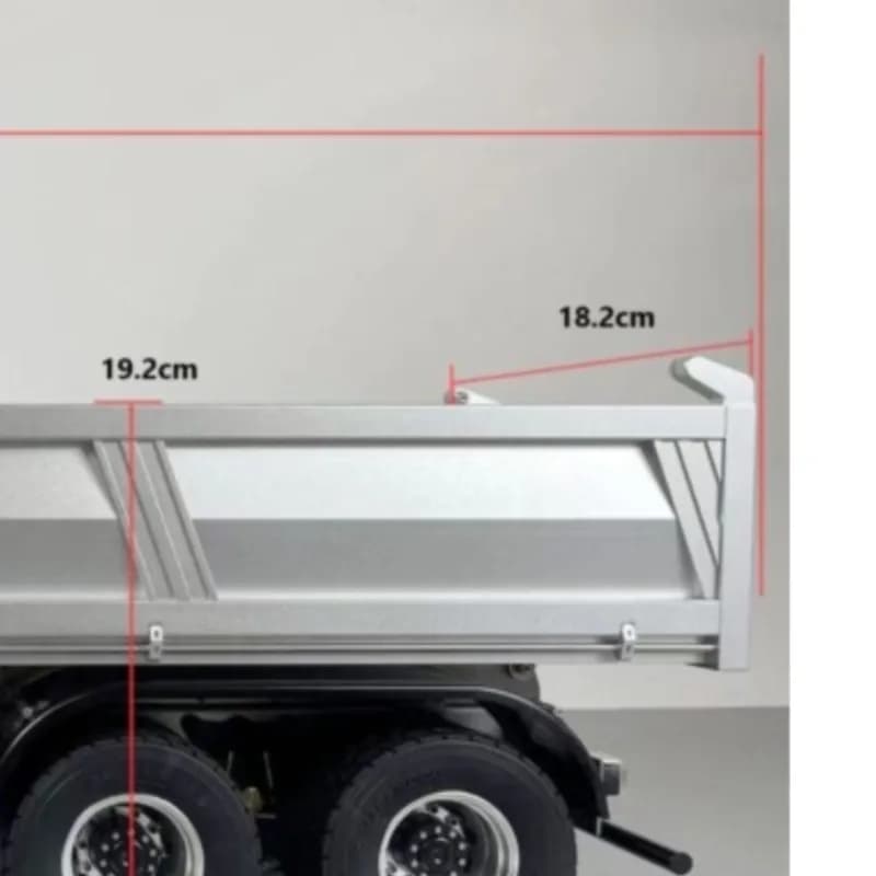 Camion Ribaltabile Idraulico RC con Assi CNC 6x4 1/14, Modellino Telecomandato in Metallo, Assemblato e Verniciato, con ESC e Motore TH23188