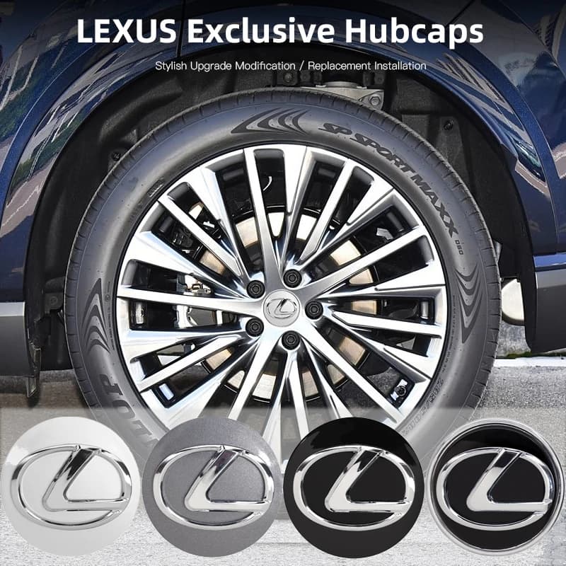 4 pezzi auto centro mozzo caps copertura accessori per Lexus F SPORT GS GX IS LS LX CT LC RC LBX NX RX 350h 450h ES UX 300e GX460