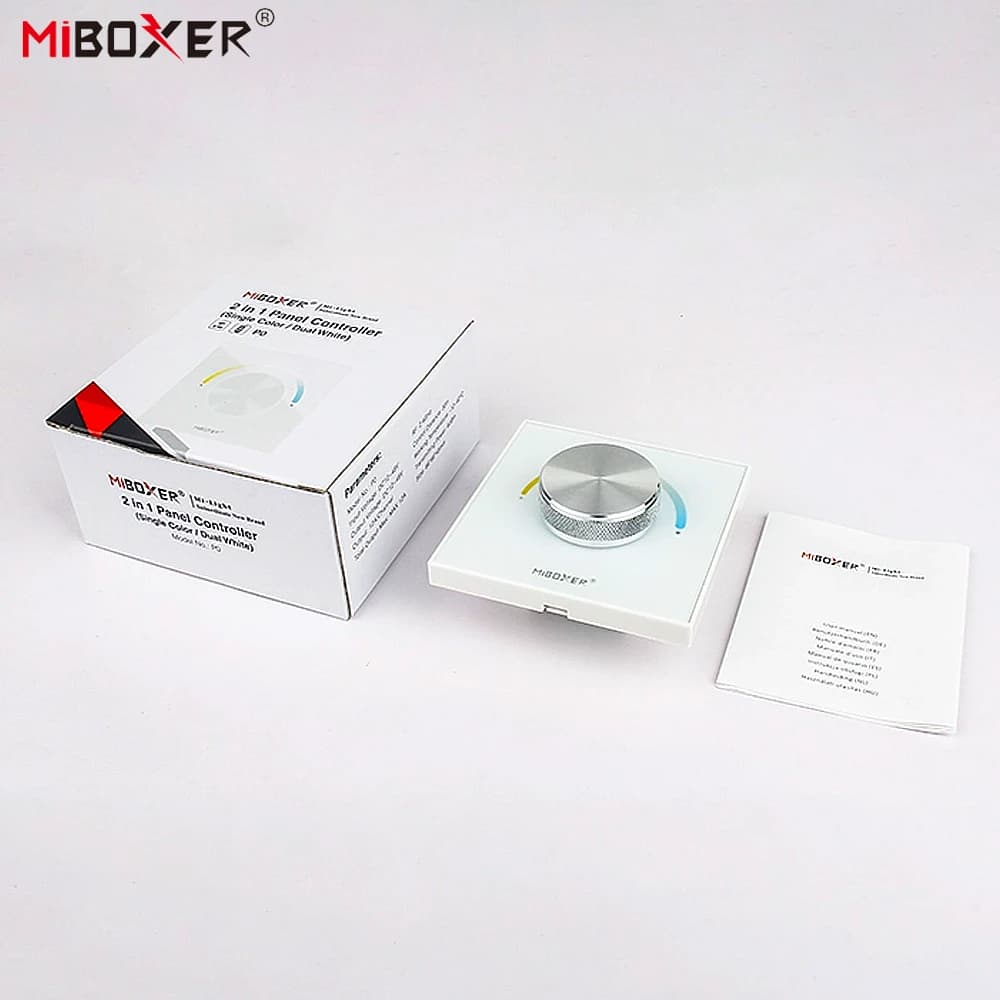 Miboxer P0 Knob Remote Smart 86 Panel Color Temperature Brightness Dimming Switch Controller For LED Lamp/strip DC12-48V