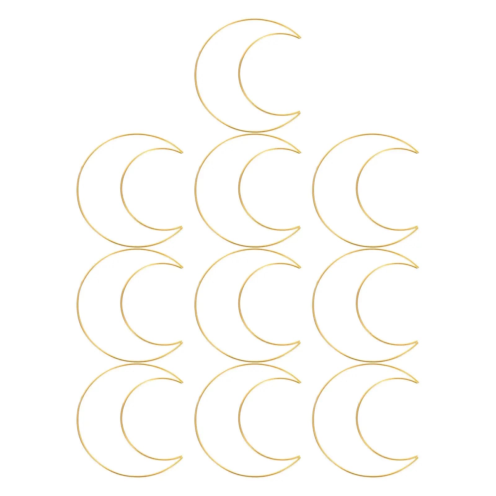 10Pcs Metal Moon Dreamcatcher Rings Macrame Hoop DIY Craft Supplies Wedding Table Decor Boho Floral Hoop Wreath Hoops Metal