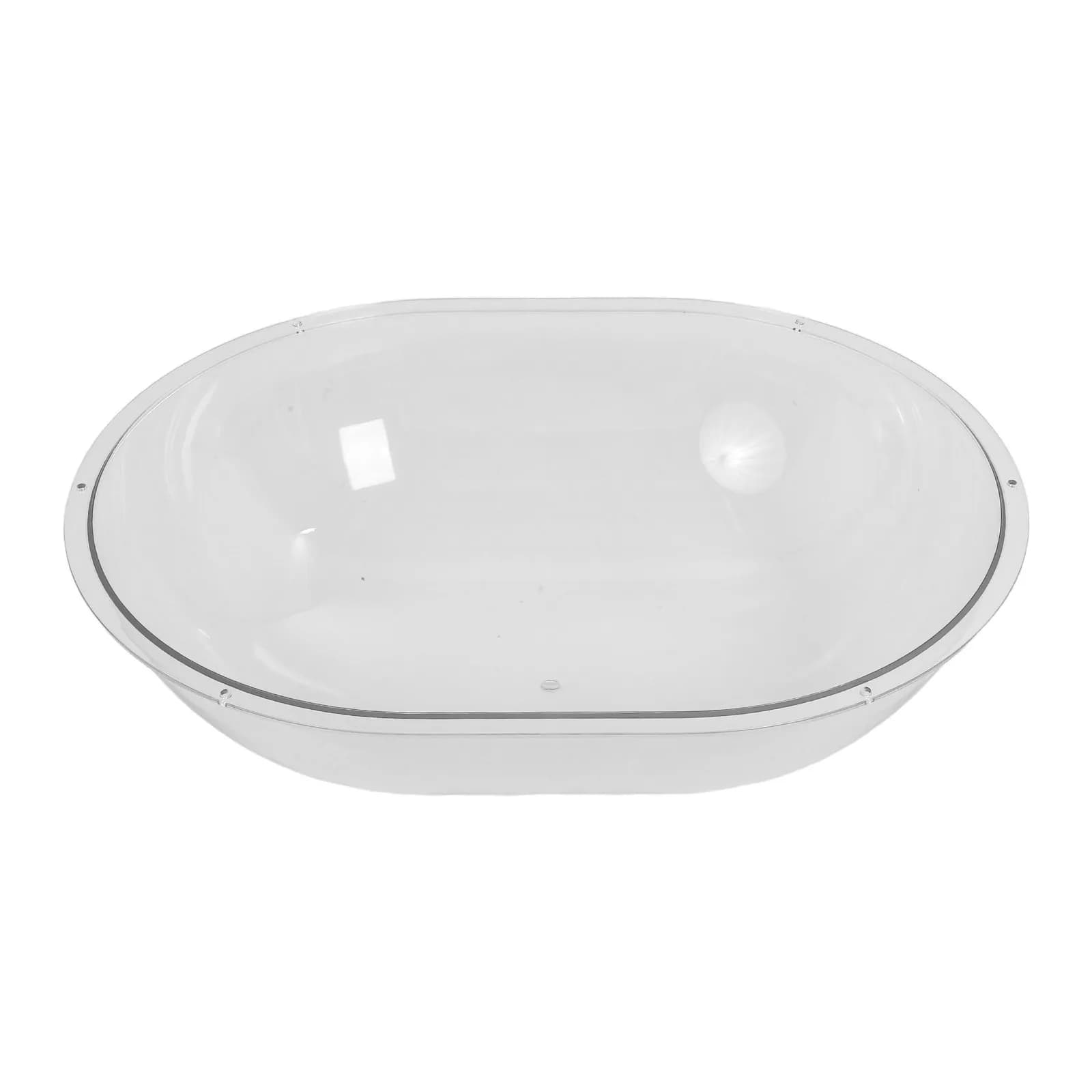 Cupola Ovale Trasparente in Acrilico per Gatti 40x30cm, Nido a Bolle da Finestra, Capsula Trasparente, Post per Arrampicata su Albero per Gatti, Ciotola in Acrilico per Animali Domestici