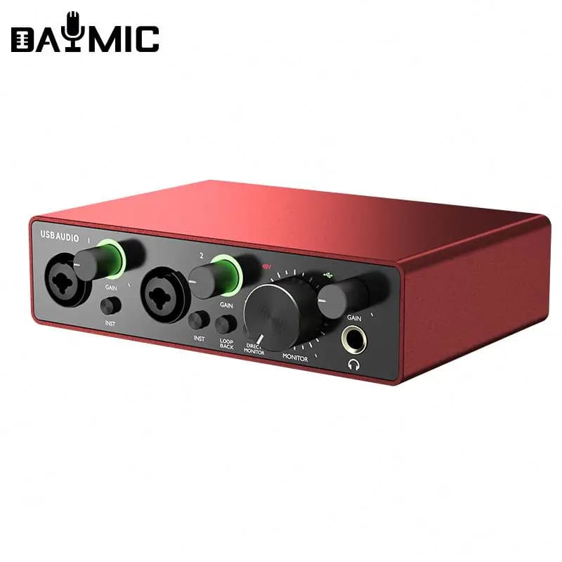 Mini registrazione Interfaccia audio USB Podcast Mixer microfono Scheda audio professionale