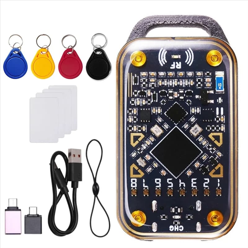 [NUOVO A09R!】 Duplicatore NFC Chameleon Ultra RFID Lettore di chip intelligente Emulatore di smart card ID IC Card Decode + Portachiavi/carta 4XCUID