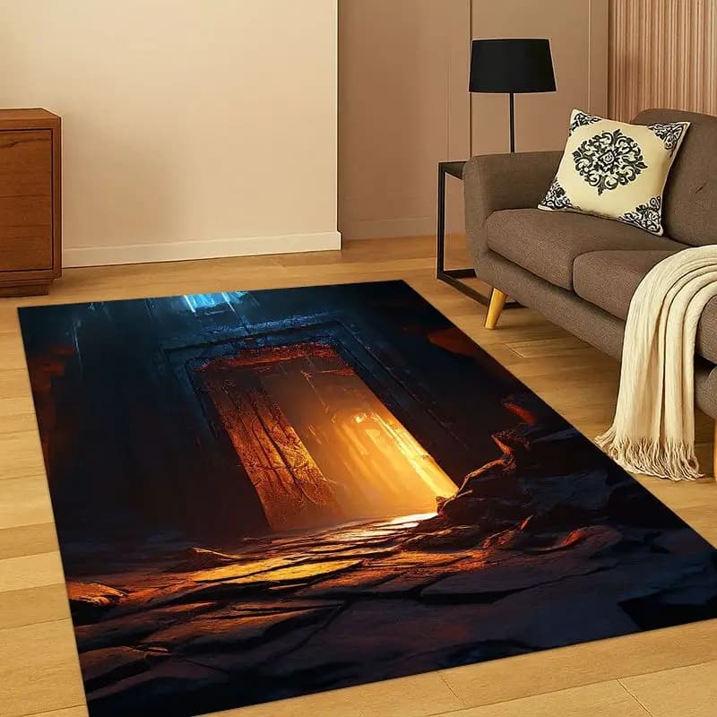 Mysterious Magic Gate Door Cartoon Carpet Rug for Bedroom Living Room Sofa Playroom Doormat Home Decor,Kid Area Rug Non-slip