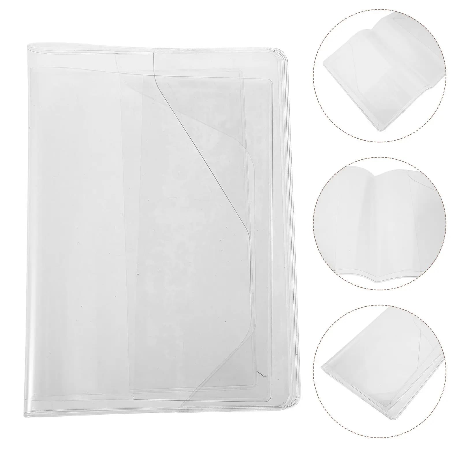 1Set Transparent Waterproof Notebook Cover A5 Sleeve for Students Office Use Clear Book Protector Journals Sketchbooks