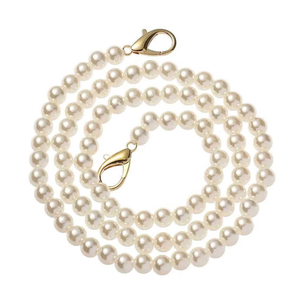 14 Sizes Pearl Belt Shoulder Bag Straps Bags Handbag Handles Pearl Strap DIY purse Replacement Long Beaded Chain
