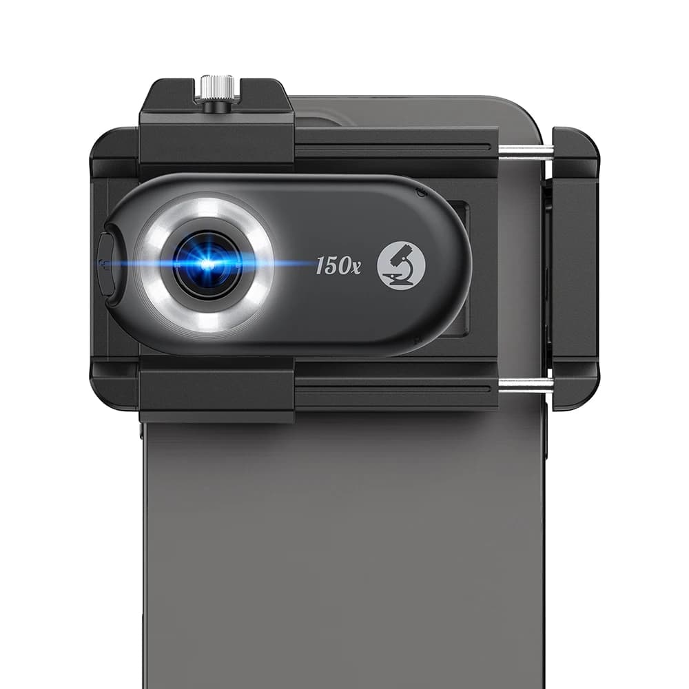 APEXEL Microscopio Digitale Portatile 150X con Lente d'Ingrandimento per Smartphone, Luce LED/UV, Compatibile con iPhone e Altri Smartphone