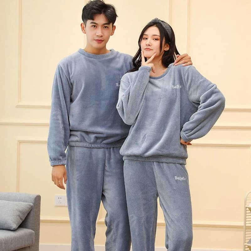 Autunno Inverno Pigiama Abiti da uomo Addensato da uomo in pile di corallo Abiti in pile caldo Coppie Vestiti per la casa Pigiama da donna