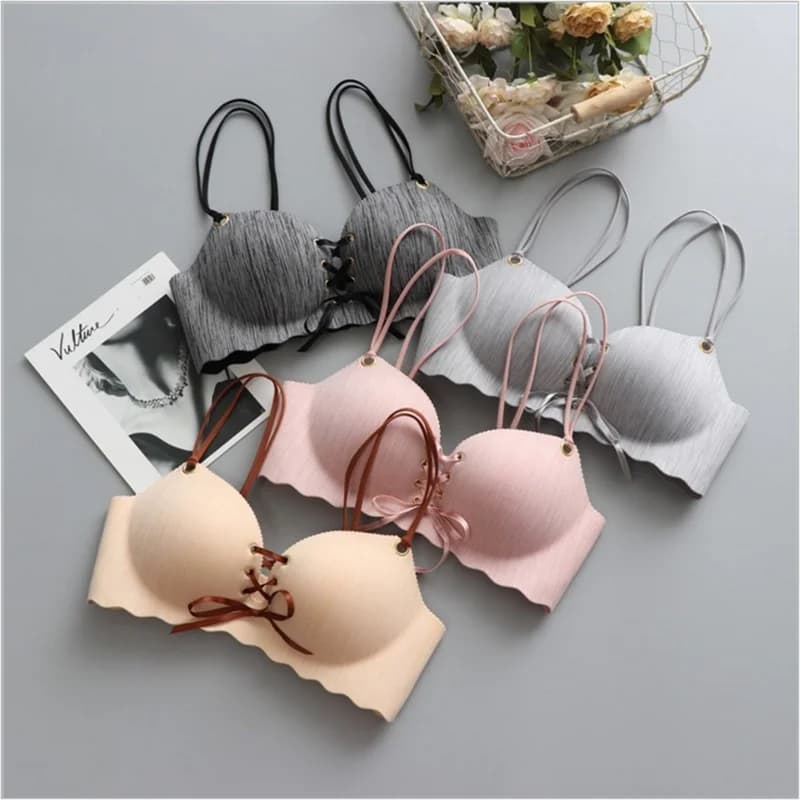 Reggiseno Sexy Senza Cuciture per Donna, Senza Ferretto, Bralette Femminile, Lingerie con Schiena Scoperta, Reggiseno Push-Up Super Sexy