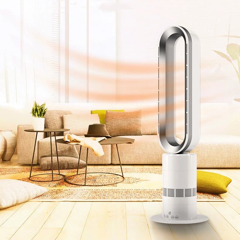 Riscaldatore elettrico per ambienti freddo e caldo da 1800 W Riscaldatore portatile senza lama Condizionatore d'aria Ventilatore senza lama e riscaldatore caldo per uso domestico