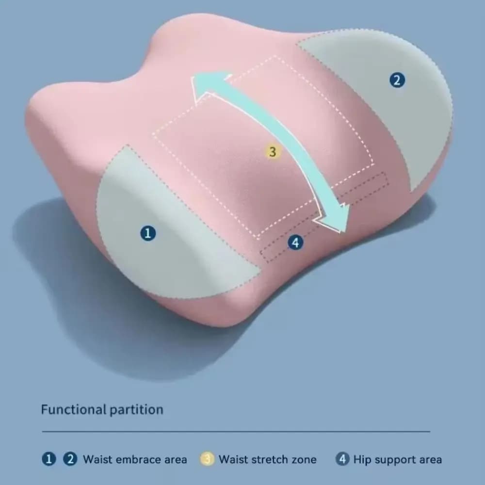 Nuovo Cuscino Lombare in Memory Foam Traspirante Ergonomico per Dormire, Morbido Cuscino per Sdraiarsi, per Casa e Ufficio