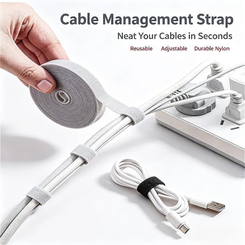5M Cable Organizer Cable Management Wire Winder Tape Earphone Mouse Cord Management Ties Protector For Xiaomi iPhone Samsung