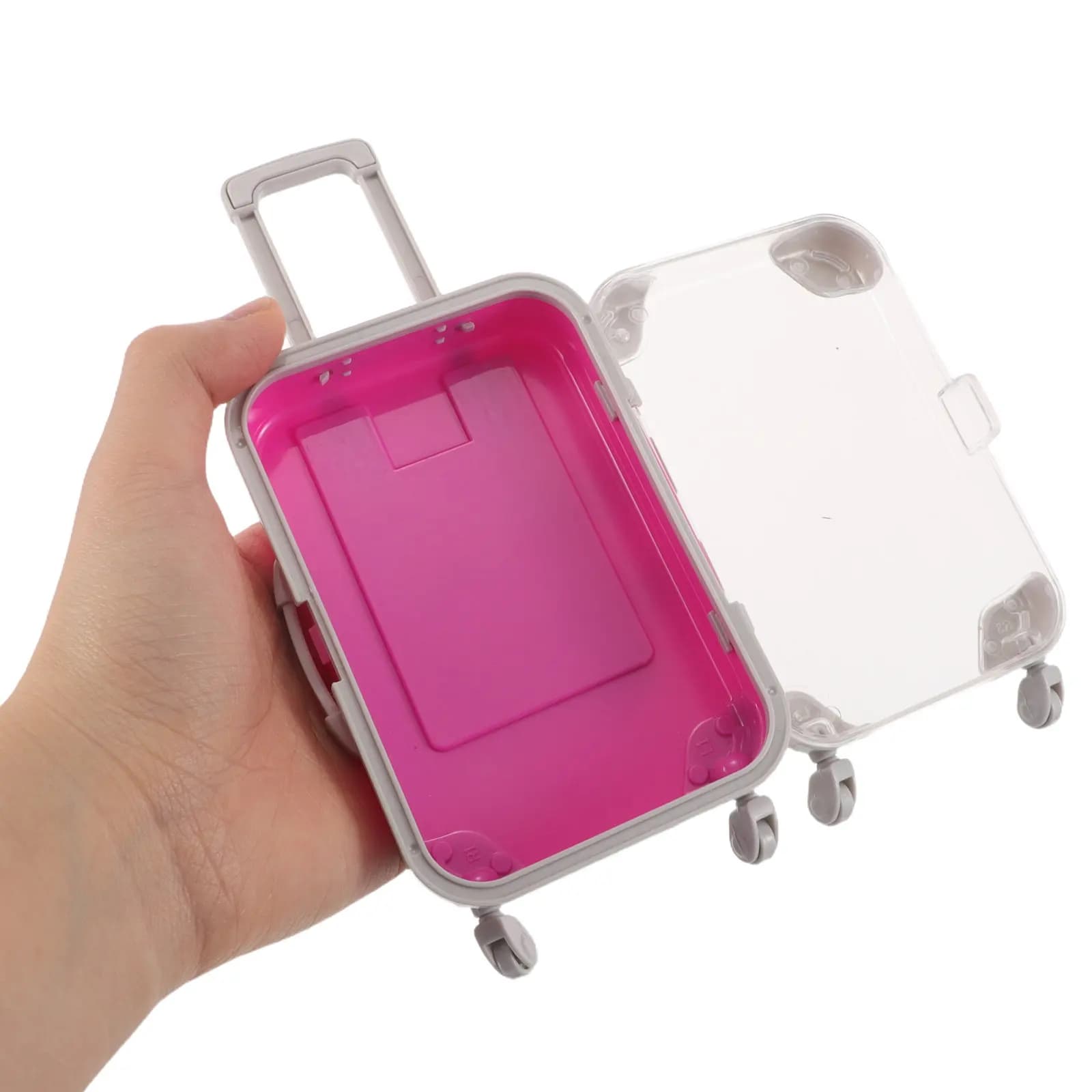 Set di 4 Mini Valigette Organizer per Ciglia, Custodie Colorate da Viaggio per Conservare le Ciglia, Contenitori Portatili per Trucco e Ciglia Finte