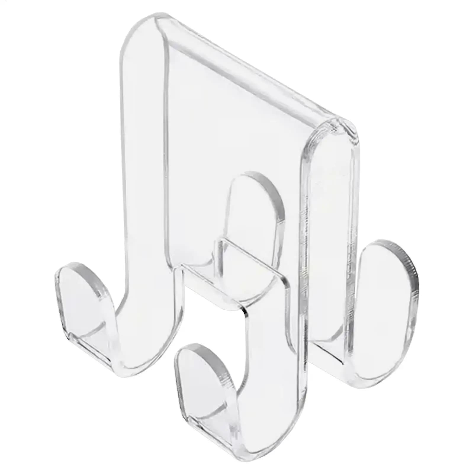 Hanging hook on the bathroom door, in transparent acrylic, for towels, towels, clothes and clothes