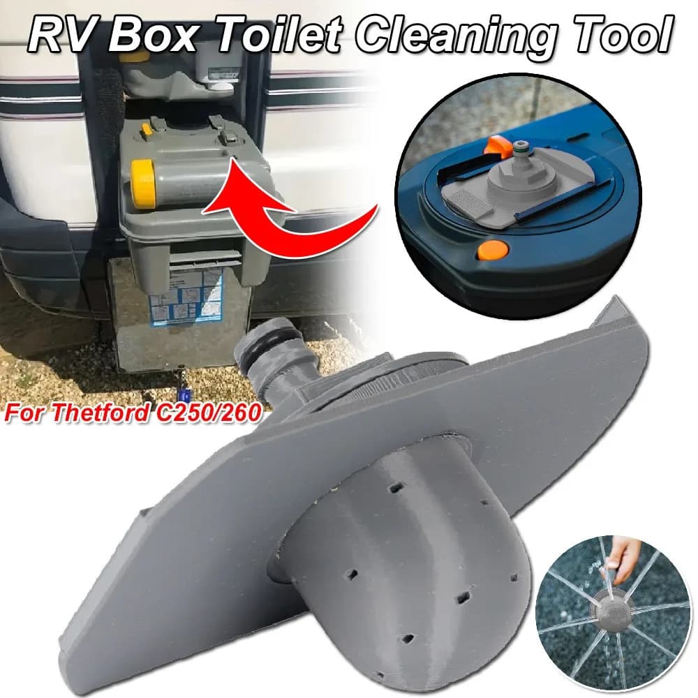 Strumento Portatile per la Pulizia del WC RV, Spazzola Speciale per Manutenzione Compatibile con WC a Cassetta Thetford C250 C260