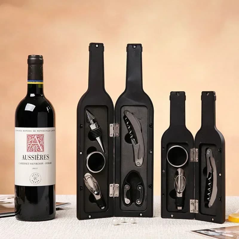 2025 Apribottiglie di vino di lusso, tappo per vino, set da cinque pezzi, bicchiere di vino, set di tre pezzi