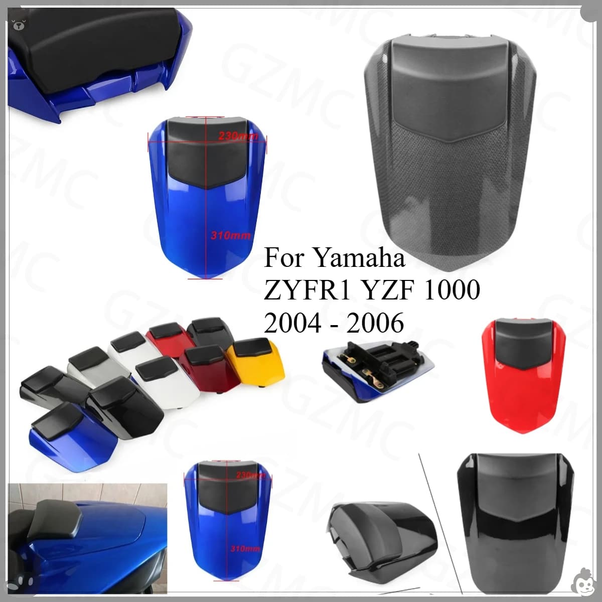 Rear Seat Tail Cover For Yamaha ZYFR1 YZF 1000 2004 - 2006 Motorcycle Rear Passenger Cloak Seat Rear Cover Fairing YZF-R1 2005