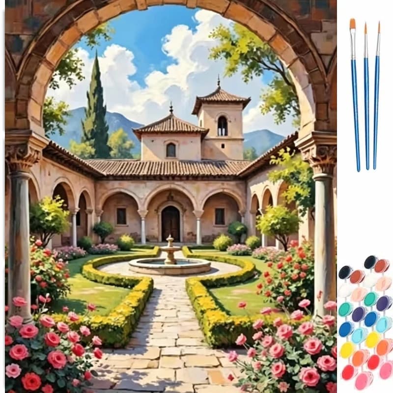 Diy Oil Painting By Numbers House Landscape Colorful Draw Paint on Canvas Street City Art Kits Diy Kit Hobbies