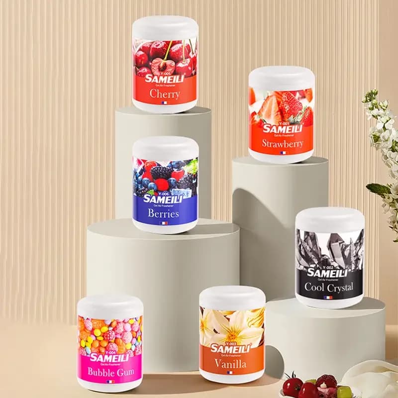 Portabicchieri decorativo per auto di lusso con profumo di rosa a lunga durata Deodorante per ambienti per casa e ufficio Tipo di gel di carta solida Rimozione degli odori