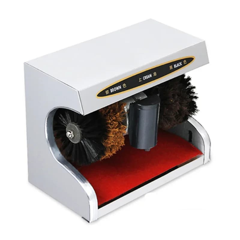 Lucidatrice Spina UE/AU/Regno Unito/USA 220V Macchina elettrica automatica per la pulizia delle scarpe Spazzola per scarpe