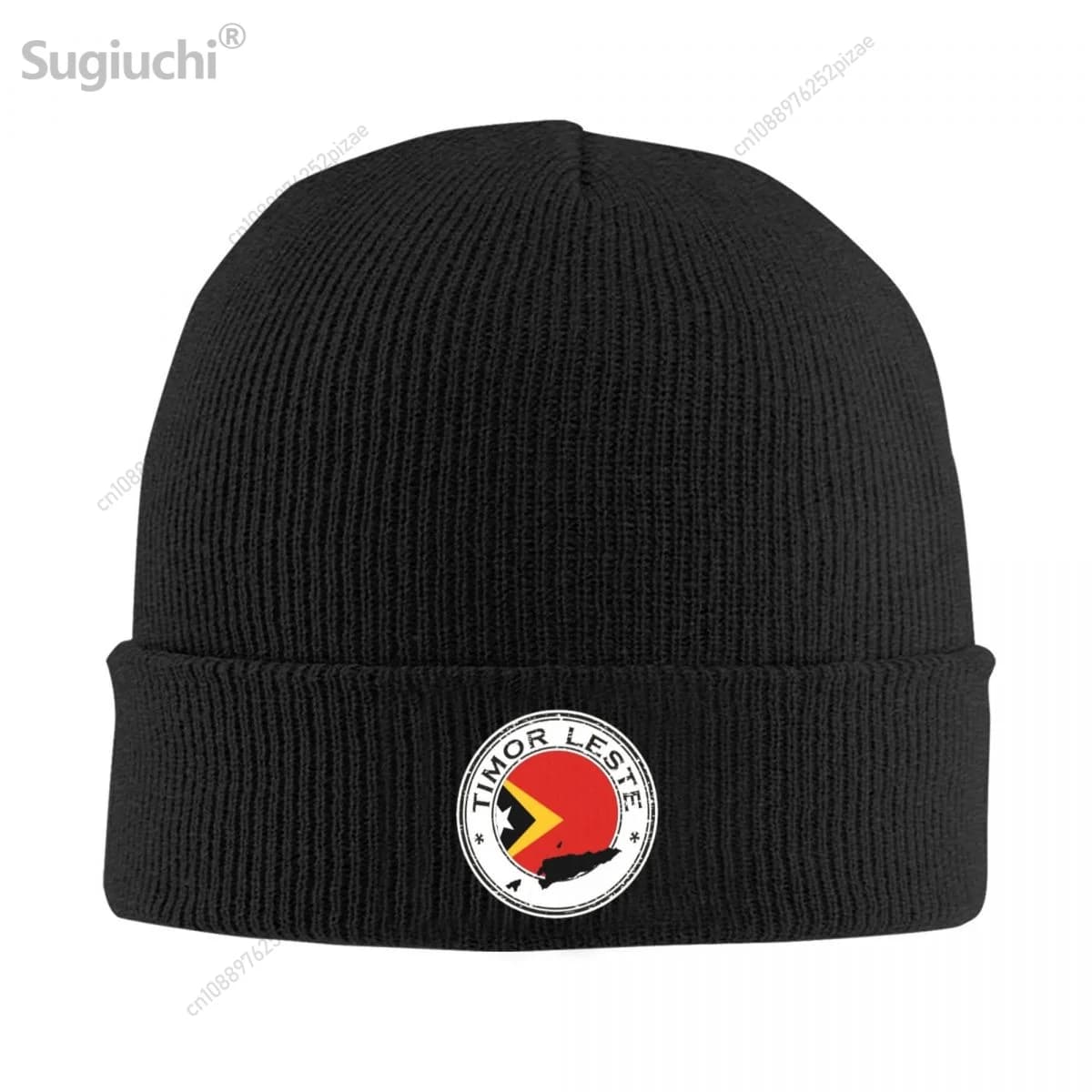 Timor Leste Flag With Map Beanie Bonnet Knit Hats Men Women Cool Unisex Adult Winter Warm Cap For Gift