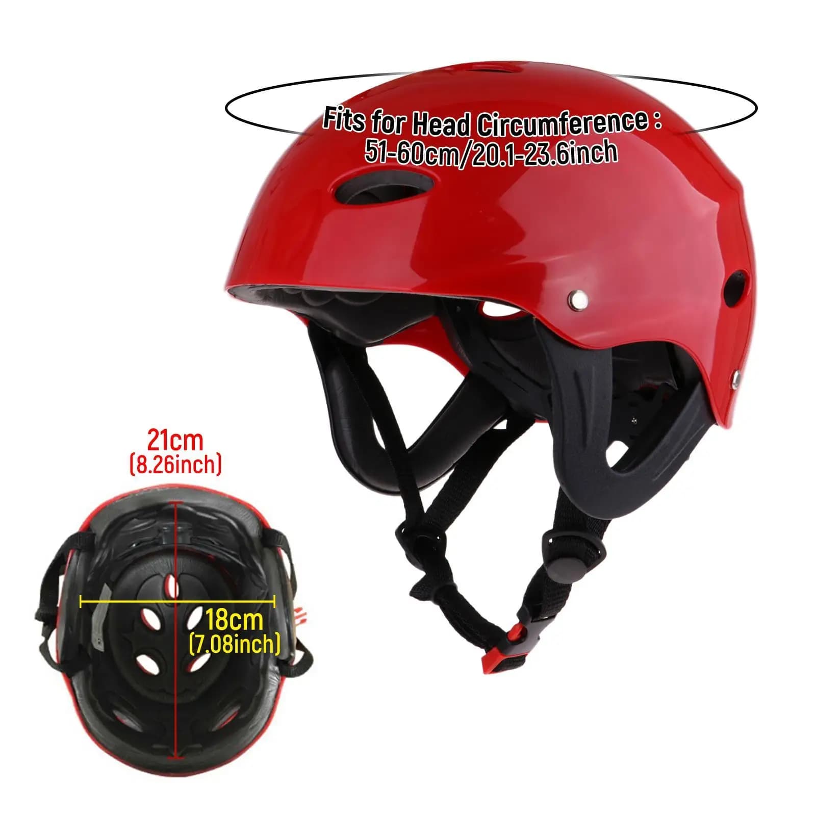 Hard Shell Water Sports Safety Helmet Lightweight EVA Liner for Kayak Canoe Boating Paddle Board Rescue