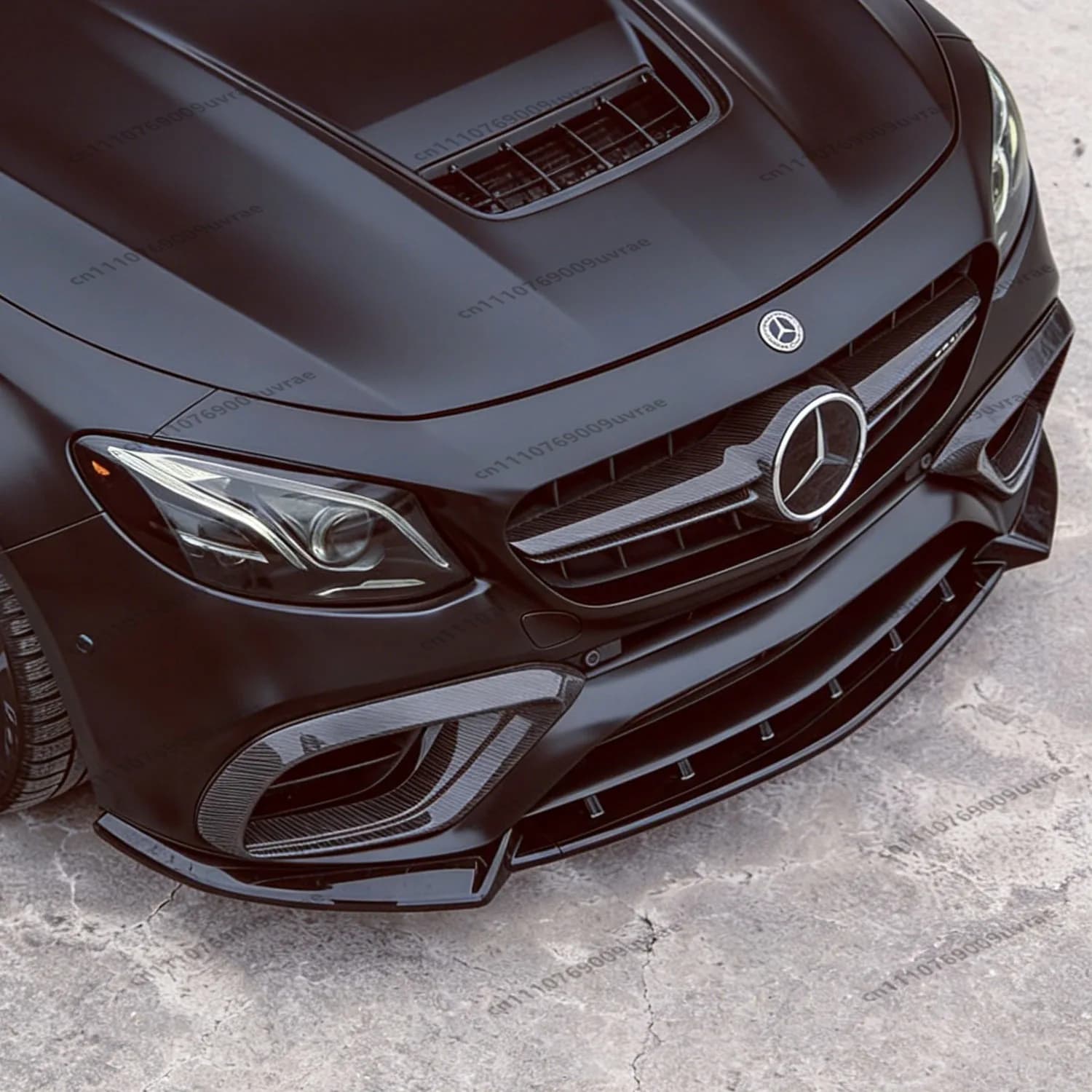 Spoiler front black gloss diffuser for Mercedes W213 C238 E63 AMG/E63S 2017-2020 Pre-Facelift Tuning