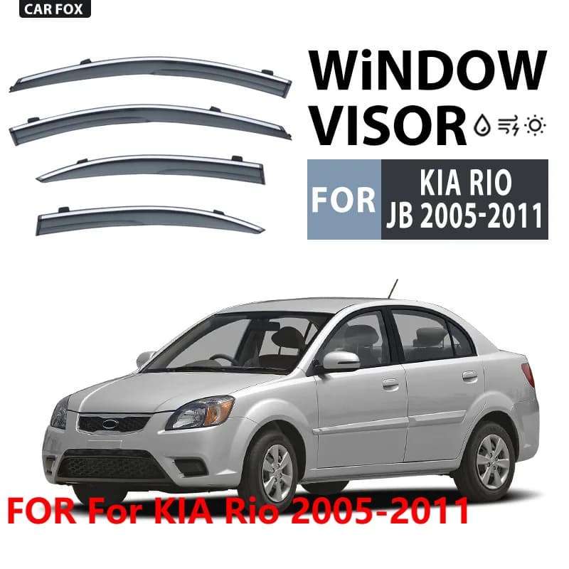 Per KIA Rio 2005-2011 Finestra di Automobile Visiera Pioggia Deflettore Finestrino Laterale Parabrezza Tenda Da Sole Ombra Accessori Auto